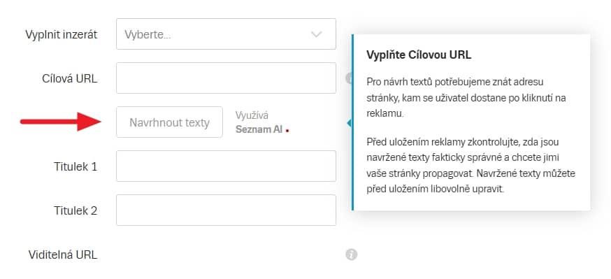 AI návrhy textů