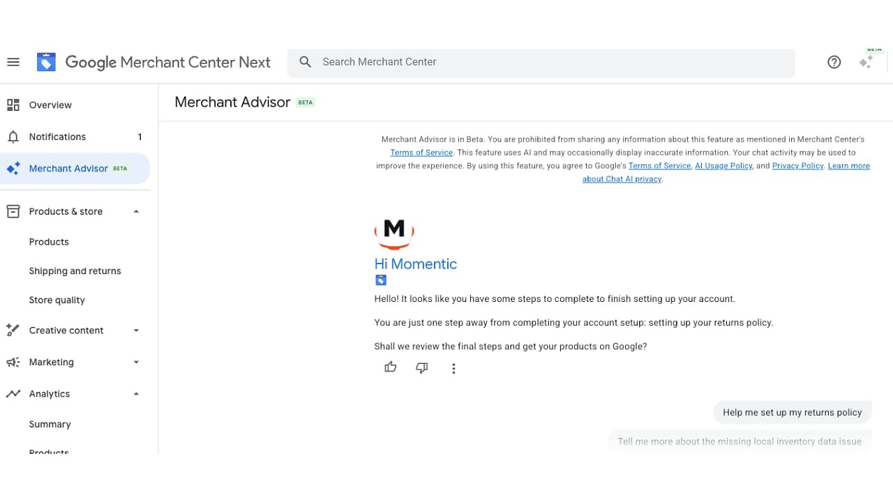 Merchant Advisor v Google Merchant Center
