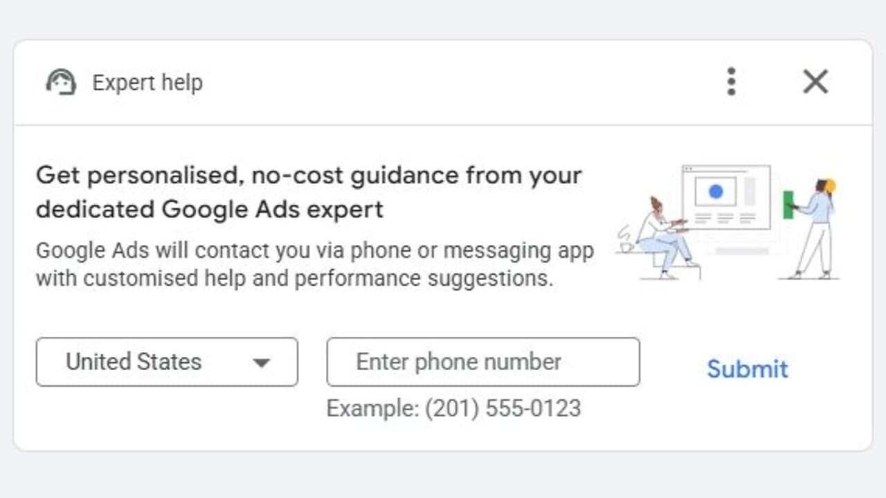 Popup s telefonickou podporou