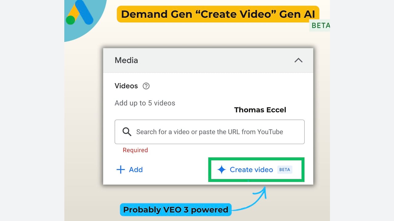 "Vytvořit video" v Demand Gen