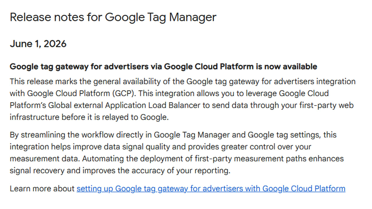 Google Tag Gateway dostupný v Google Cloud Platform