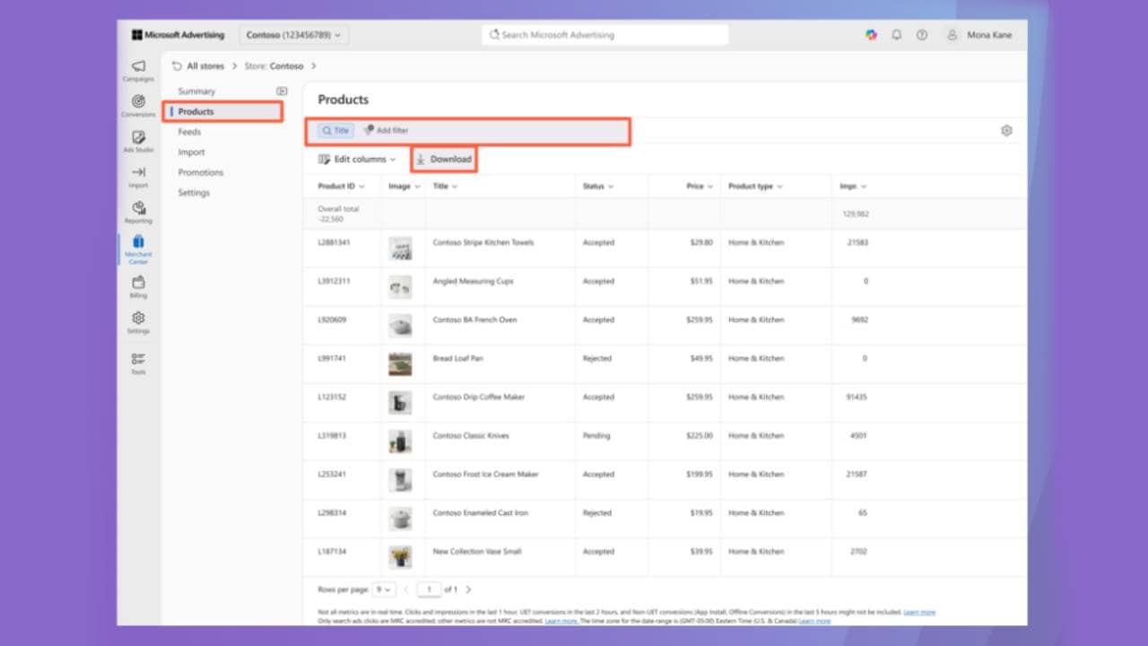 Microsoft Advertising představil Product Explorer