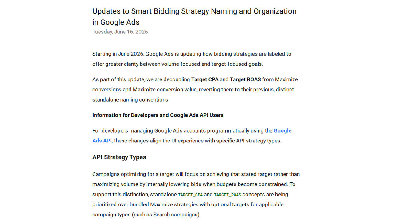 Přejmenování strategií Smart Bidding