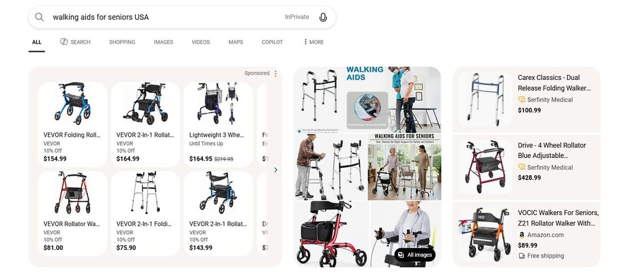 Bing testuje novou sekci obrázků ve výsledcích