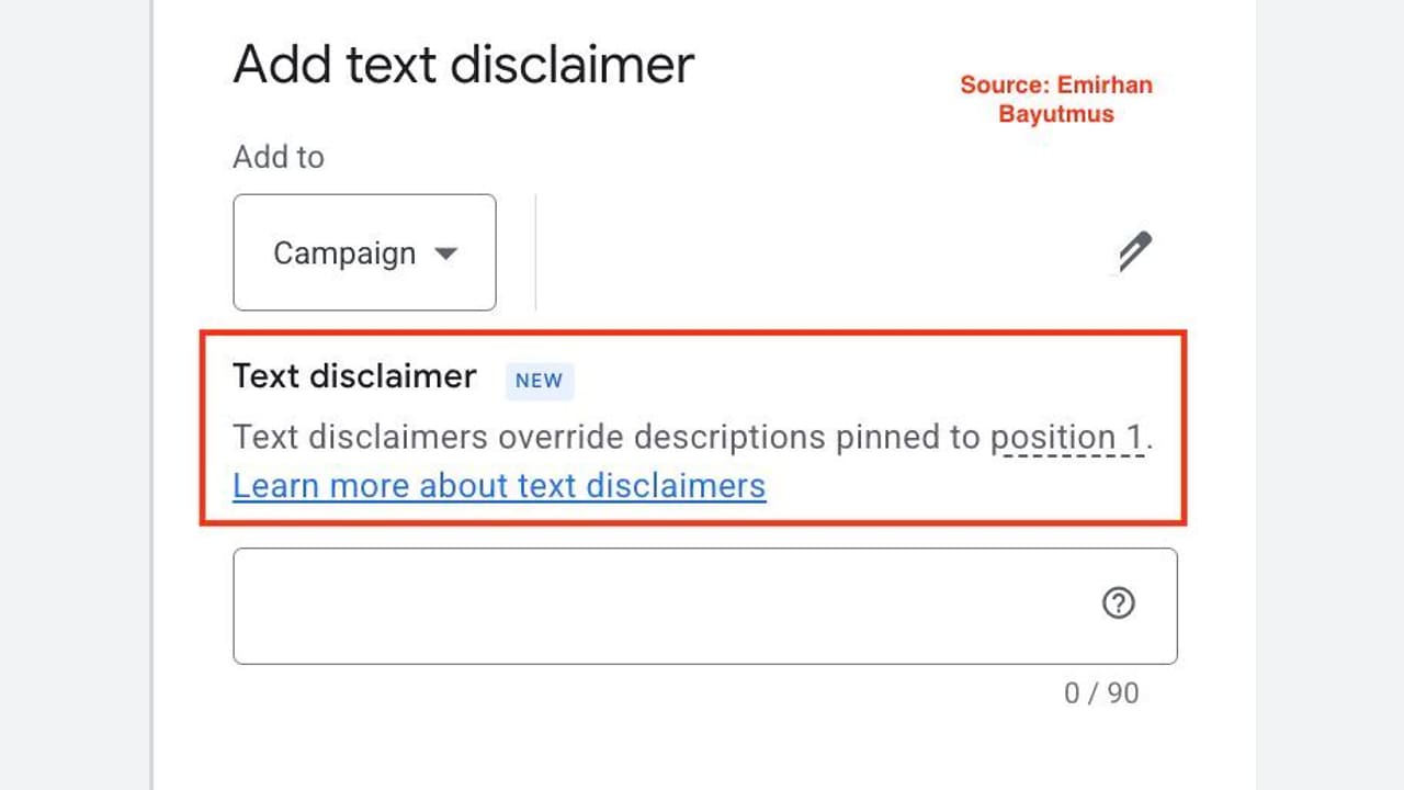 Disclaimer jako první popis reklamy