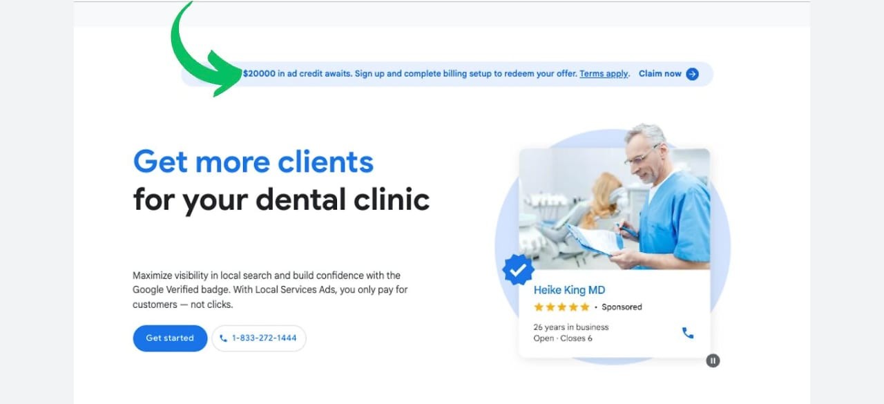 Google Ads nabízí kredit 20 000 USD