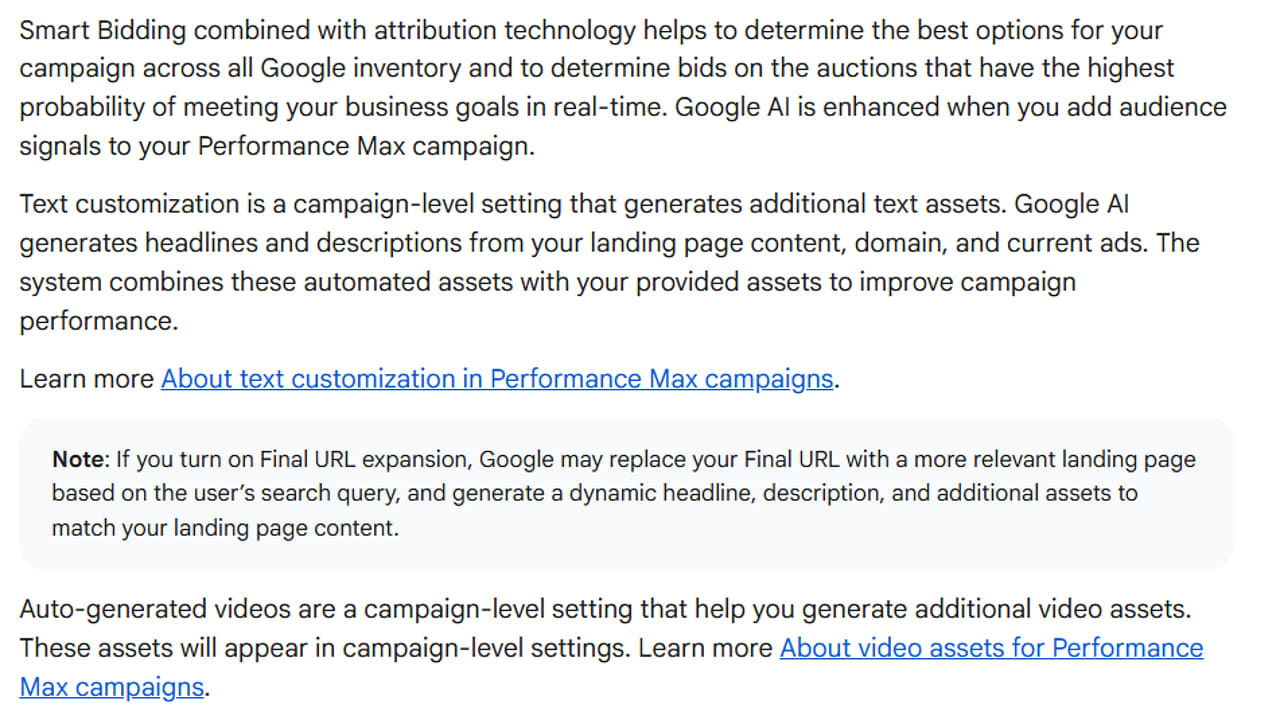 Google aktualizoval nápovědu k Performance Max