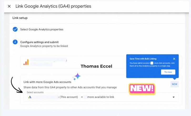 Hromadné propojení účtů Google Ads s GA4