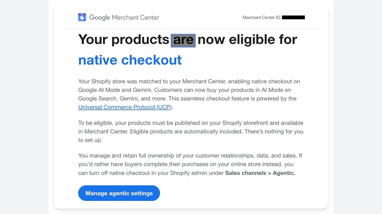 Automatické zapnutí nativního checkoutu v Merchant Center