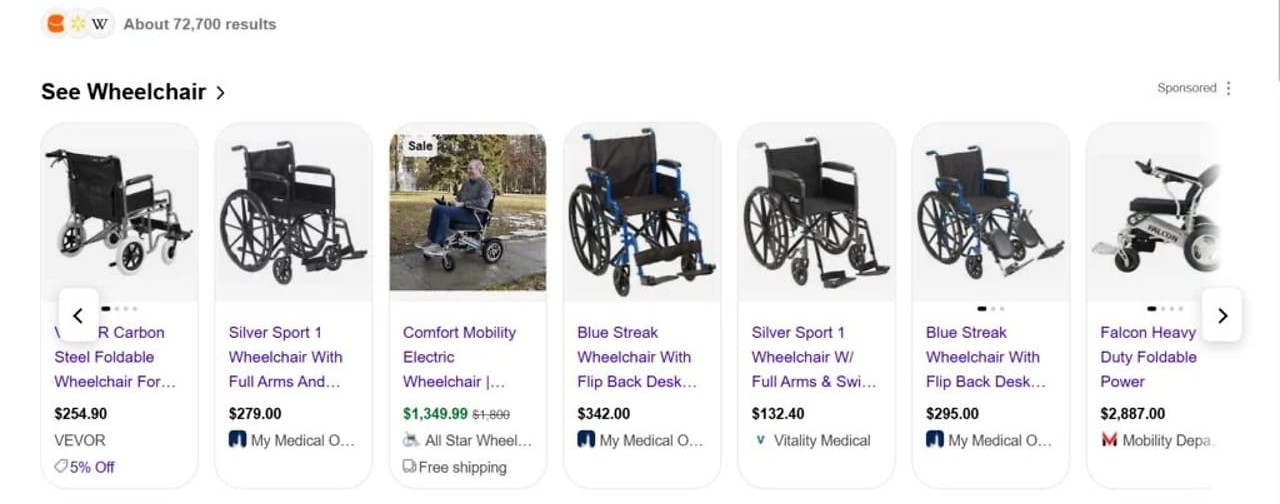 Favikony ve výsledcích Shopping reklam