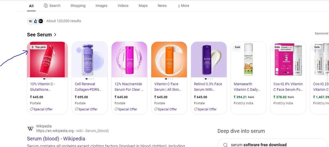 Testování štítku Top Pick u produktů